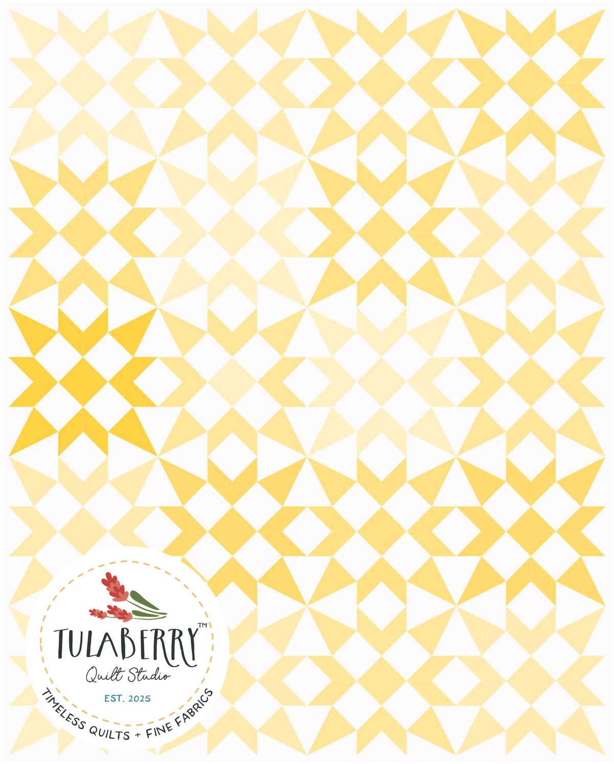 First Light quilt pattern drawing — heirloom quilt design by Tulaberry Quilt Studio