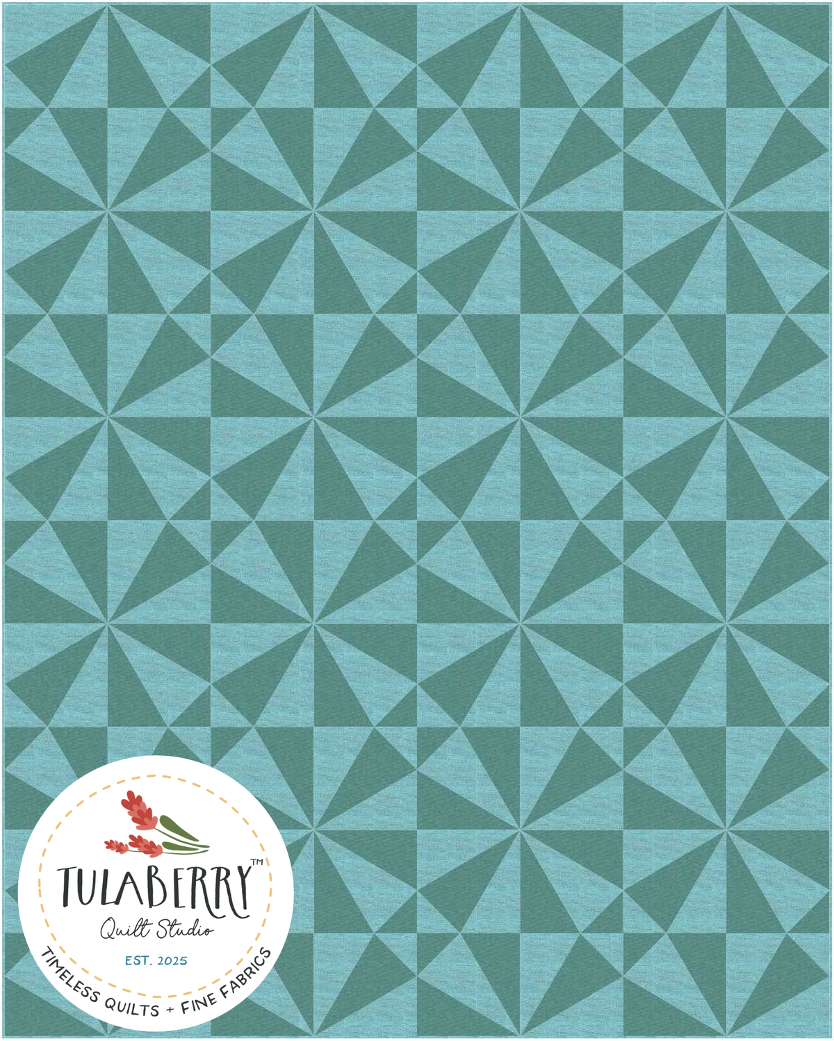 A Day on Clear Lake quilt pattern drawing — heirloom quilt design by Tulaberry Quilt Studio