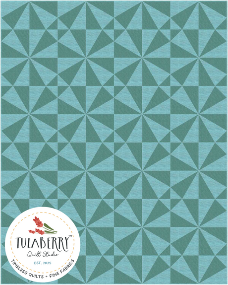 A Day on Clear Lake quilt pattern drawing — heirloom quilt design by Tulaberry Quilt Studio
